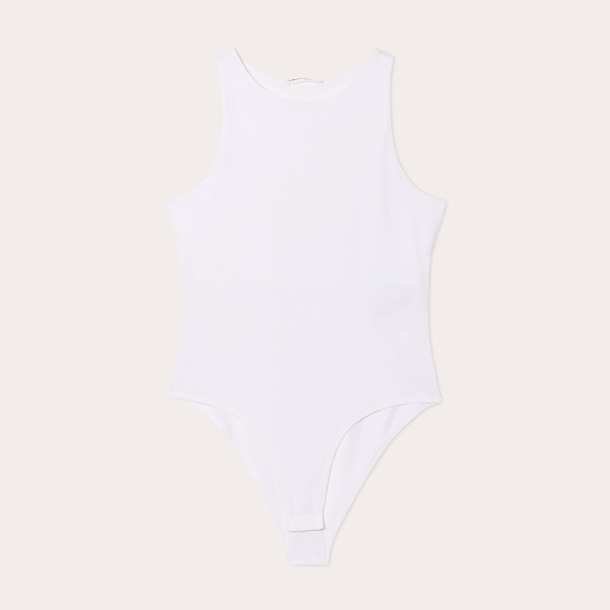 Body sans manches effet seconde peau blanc femme