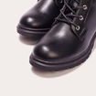 Bottes crantées avec lacets noir femme