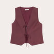 Gilet sans manches prune femme