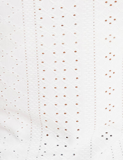 Débardeur broderie anglaise ecru femme
