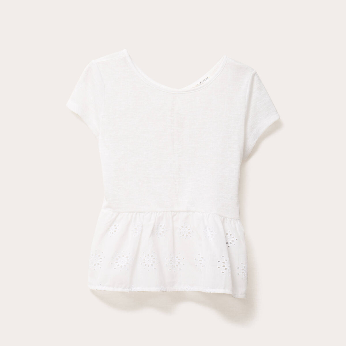 T-shirt manches courtes blanc femme