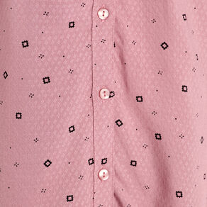 Chemise manches longues rose femme