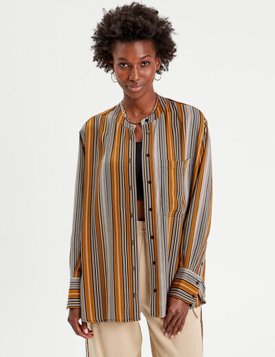 Chemise manches longues noir femme