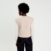 Gilet sans manches effet polaire ecru femme