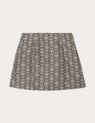 Jupe-short droite blanc femme