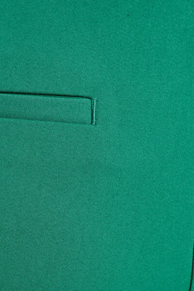 Pantalon cigarette ceinturé vert femme
