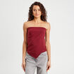 Bustier sans manches bordeaux femme