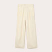 Pantalon large jaune pastel femme