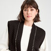 Veste matelassée sans manches noir femme