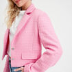 Veste blazer cintrée rose clair femme