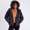 Doudoune droite zippée noir femme