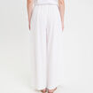 Pantalon large ecru femme