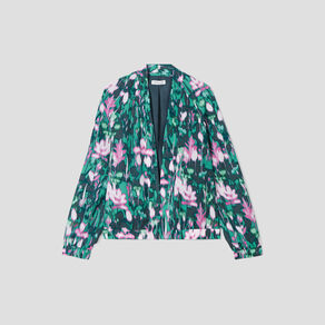 veste teddy col chale vert femme Veste teddy col châle vert femme