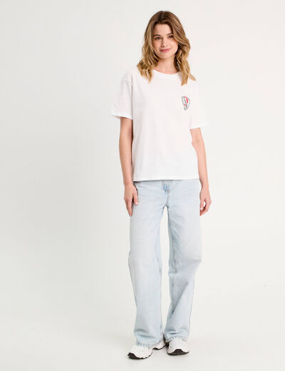T-shirt manches courtes Disney blanc femme