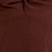 Robe longue &eacute;vas&eacute;e fendue marron femme