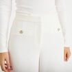 Pantalon bootcut taille standard ecru femme