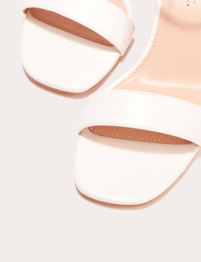 Sandales à talons blanc femme