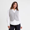Gilet sans manches ajusté gris clair femme