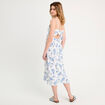 Robe longue évasée bretelles blanc femme