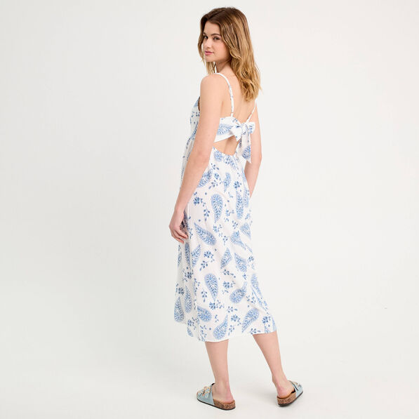 robe longue evasee bretelles blanc femme Robe longue évasée bretelles blanc femme