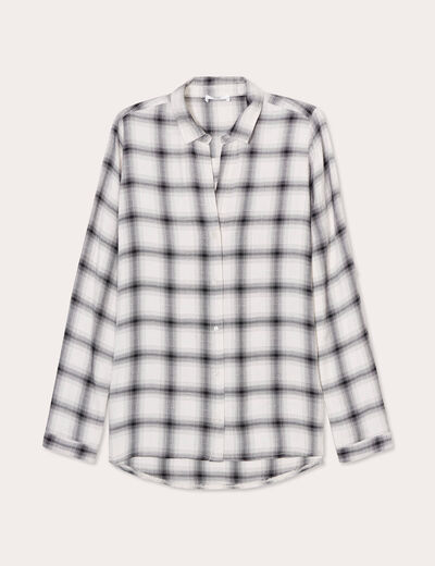 Chemise manches longues ecru femme