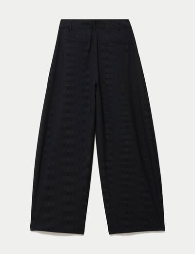 Pantalon barrel taille standard noir femme