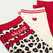 Lot de 3 paires de chaussettes rouge cerise femme