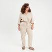 Chemise manches longues contenant du lin sable femme