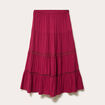 Jupe &eacute;vas&eacute;e longueur 3/4 dentelle rouge femme