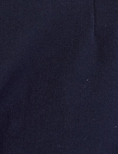 Pantalon large taille haute bleu marine femme