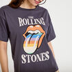 T-shirt oversize manches courtes gris fonc&eacute; femme