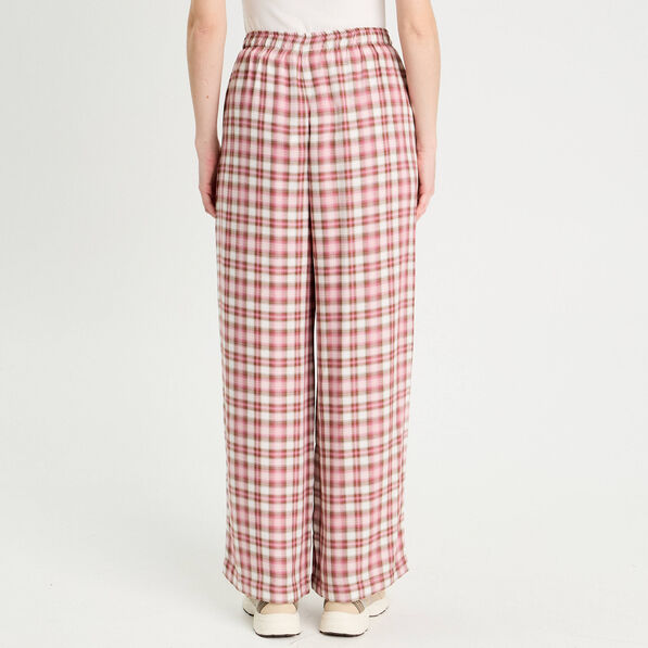 pantalon large taille haute rose femme Pantalon large taille haute rose femme