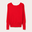 Pull manches chauves-souris rouge femme