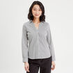 Chemise manches longues bleu marine femme