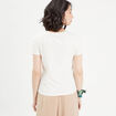 T-shirt manches courtes ecru femme