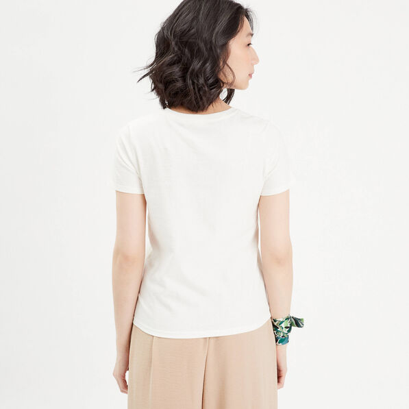 t shirt manches courtes ecru femme T-shirt manches courtes ecru femme