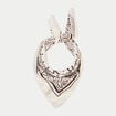 Foulard satin&eacute; soyeux ecru femme