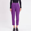 Pantalon city carotte violet foncé femme