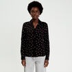 Chemise manches longues noir femme