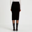 Jupe ajust&eacute;e longueur 3/4 noir femme