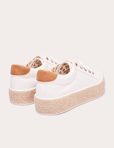 Espadrilles plates ecru femme