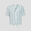 Chemise manches courtes vert femme