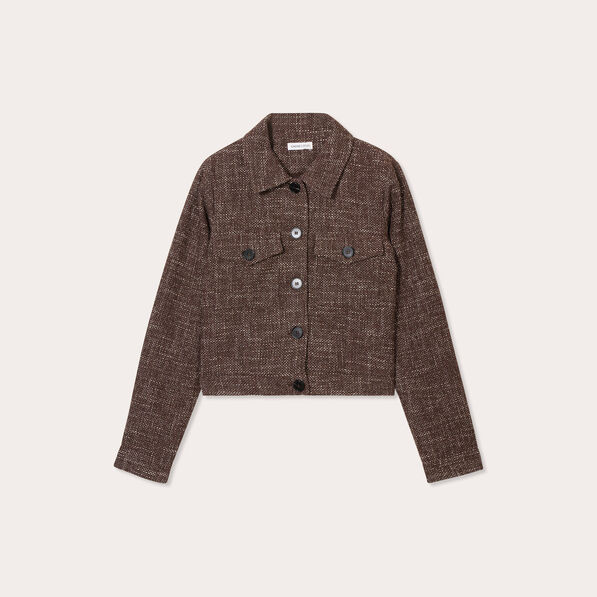 veste tweed boutonnee bordeaux femme Veste tweed boutonnée bordeaux femme