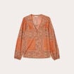Blouse manches longues terracotta femme