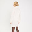 Robe pull col roul&eacute; ecru femme
