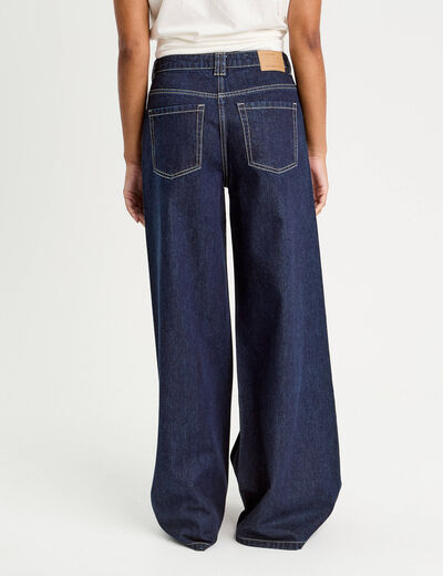Jeans large denim brut femme