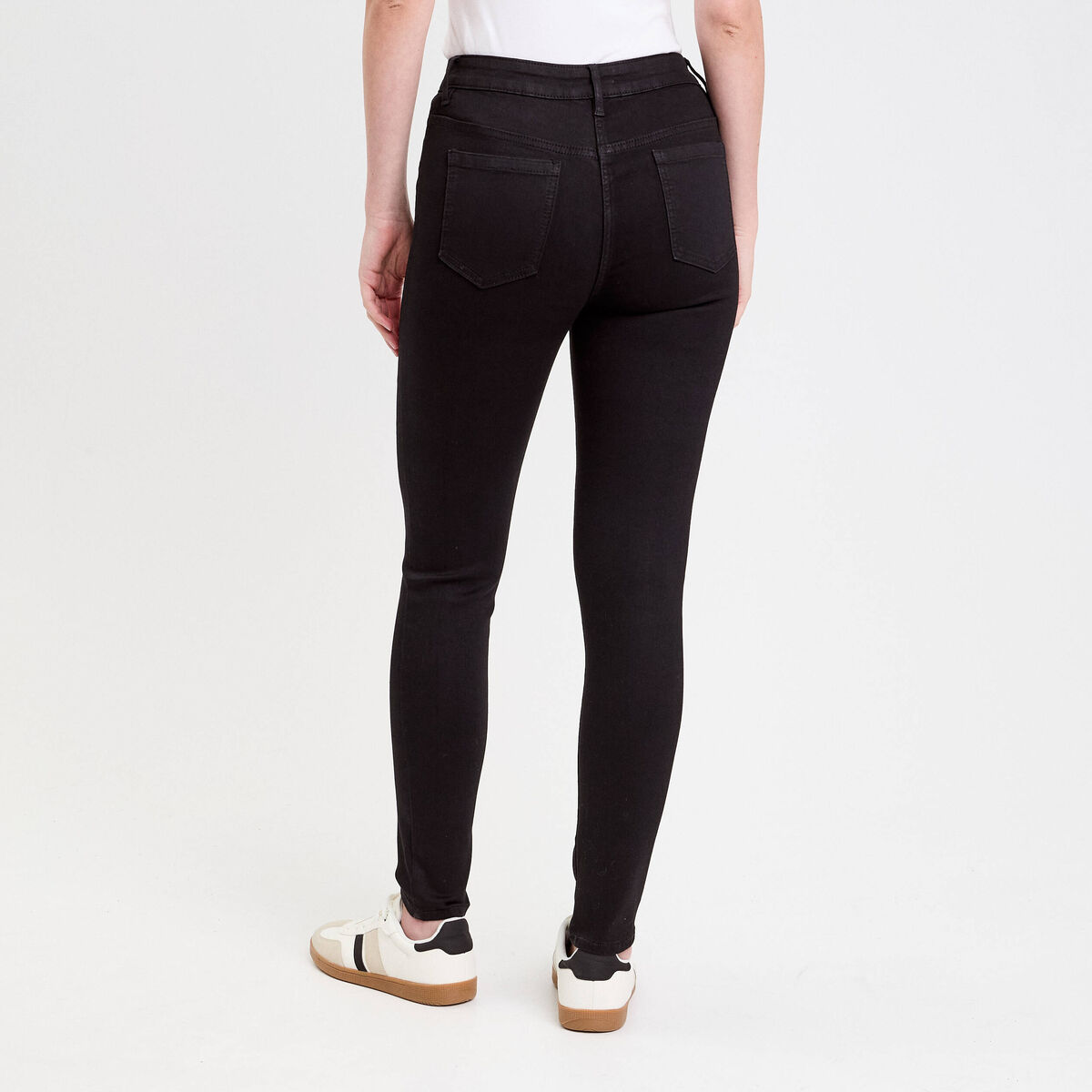 Jeans slim 5 poches denim noir femme