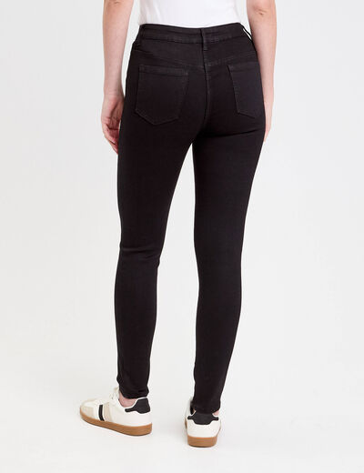 Jeans slim 5 poches denim noir femme