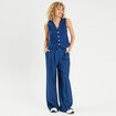 Veston sans manches bleu marine femme