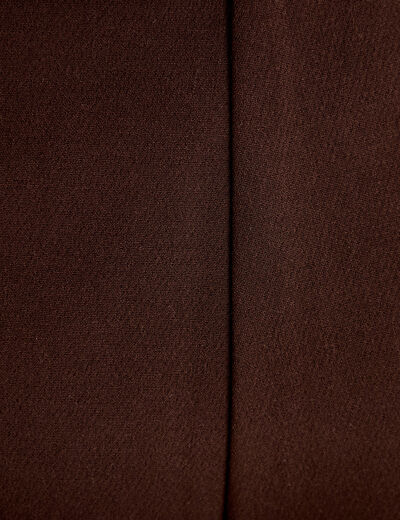 Short stretch d&eacute;tails coeur marron fonc&eacute; femme